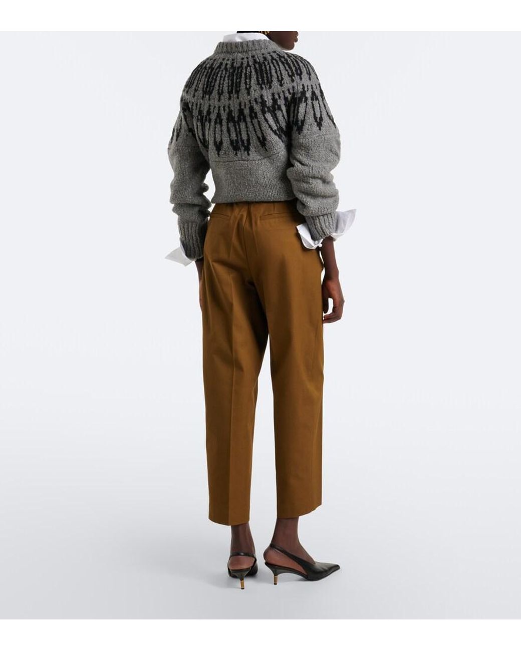 Altuzarra Green Bix Cotton Tapered Pants