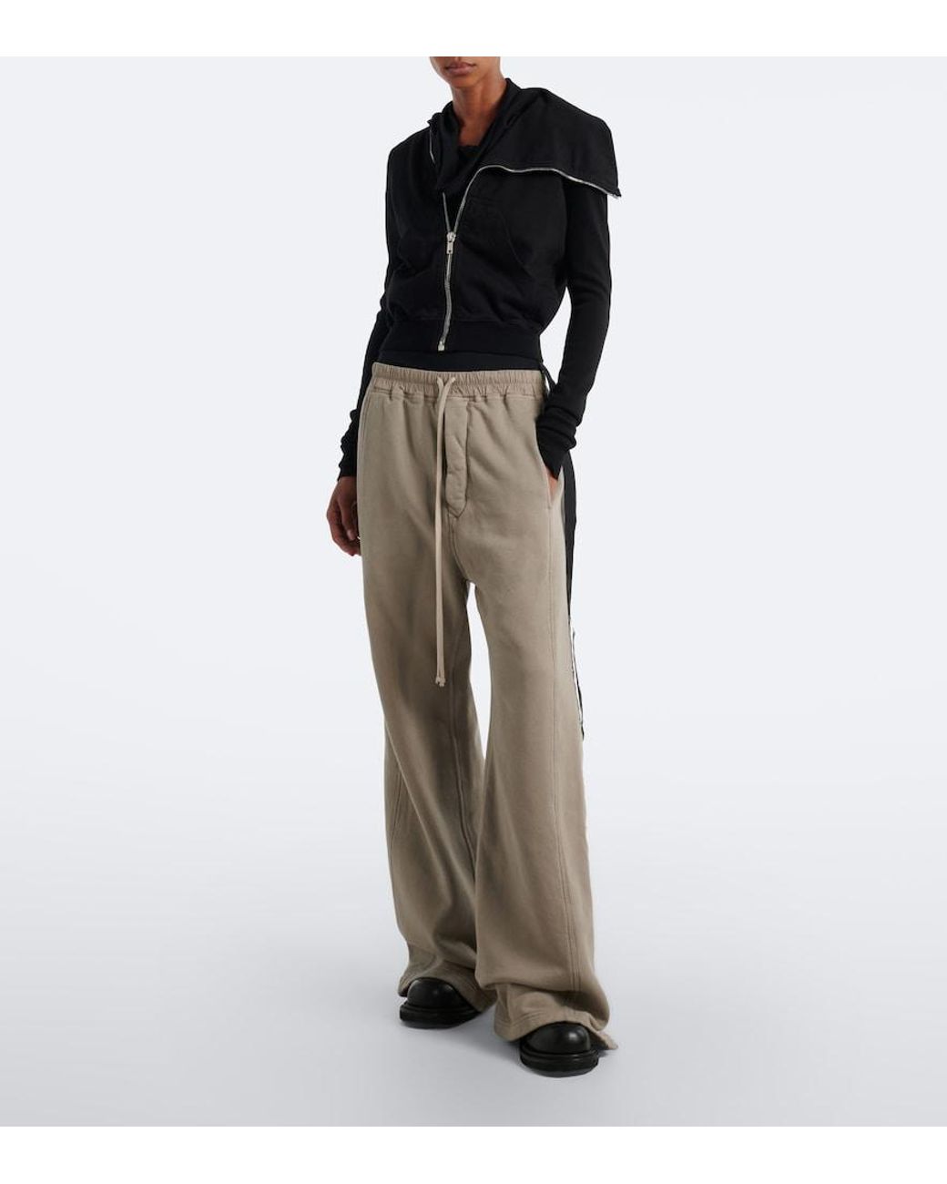 Rick Owens Black Drkshdw Mountain Cotton Zip-Up Sweatshirt