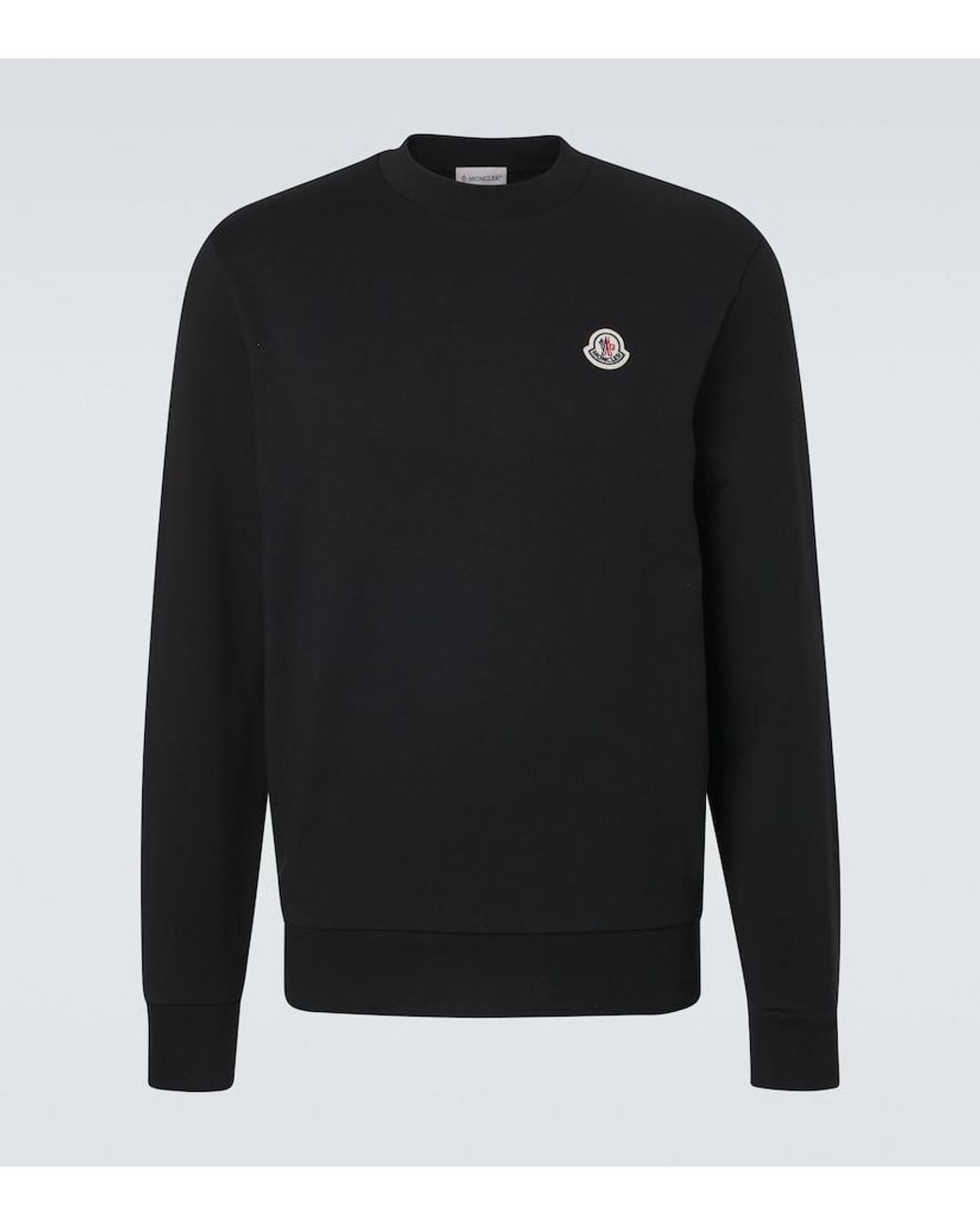 Moncler Black Archivio Cotton Jersey Sweatshirt for men