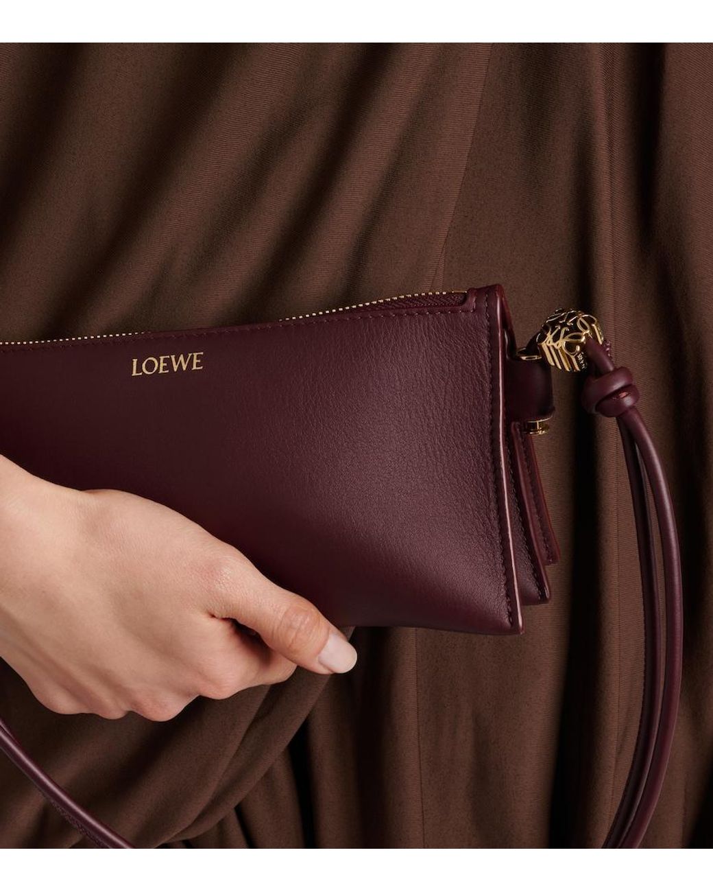 Loewe Purple Joya Leather Shoulder Bag