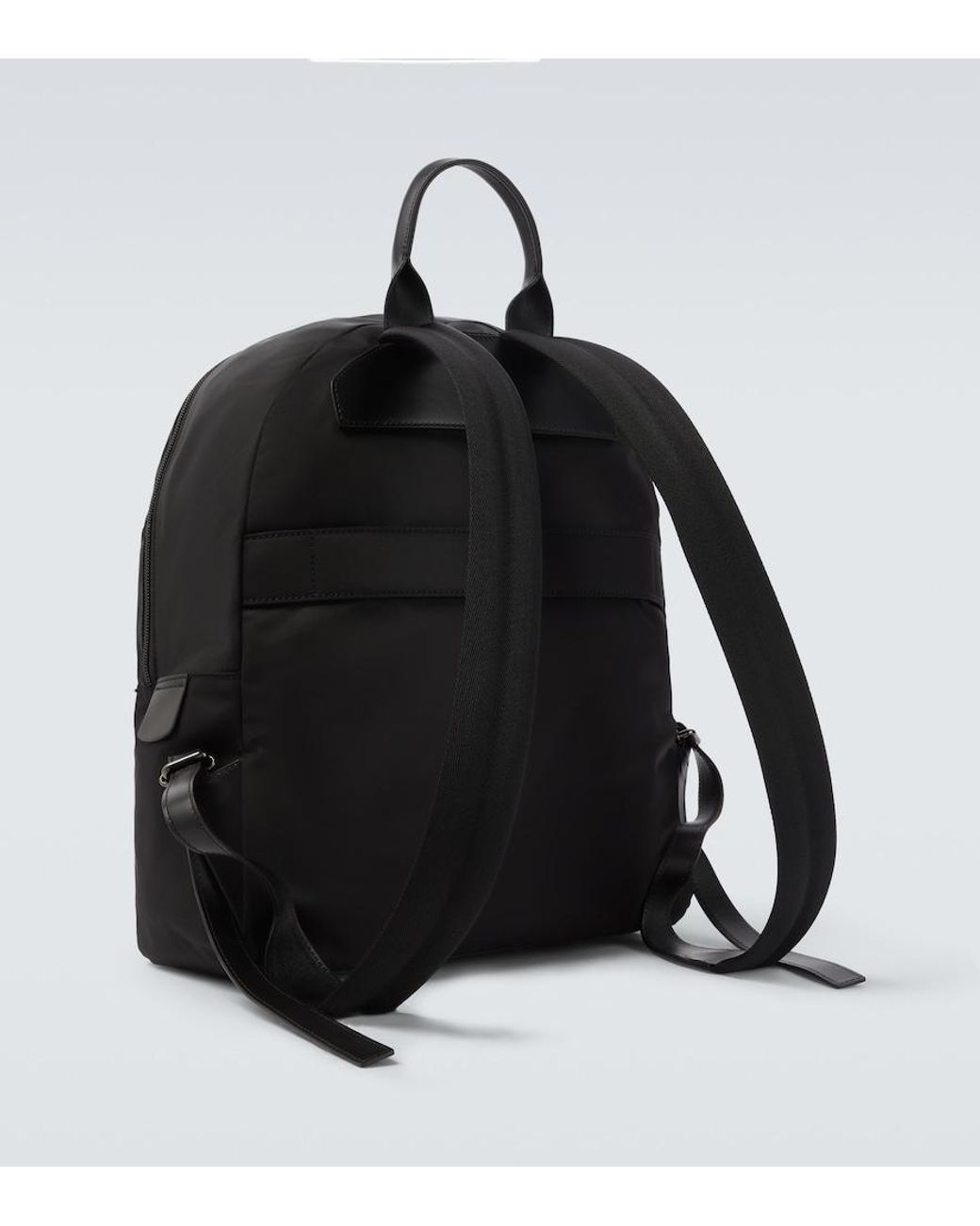 Kiton Black Logo Backpack for men
