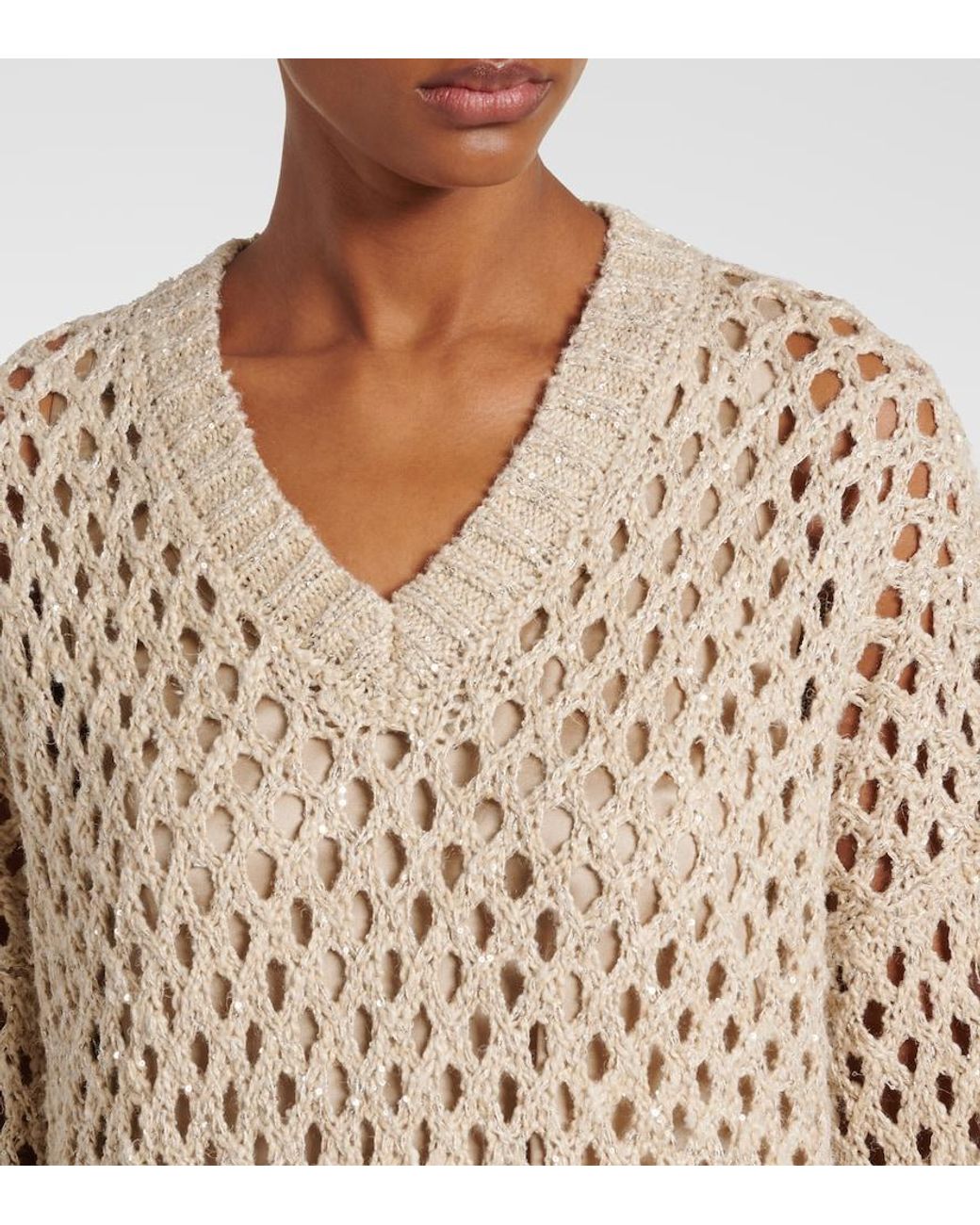 Pullover di Brunello Cucinelli in Natural