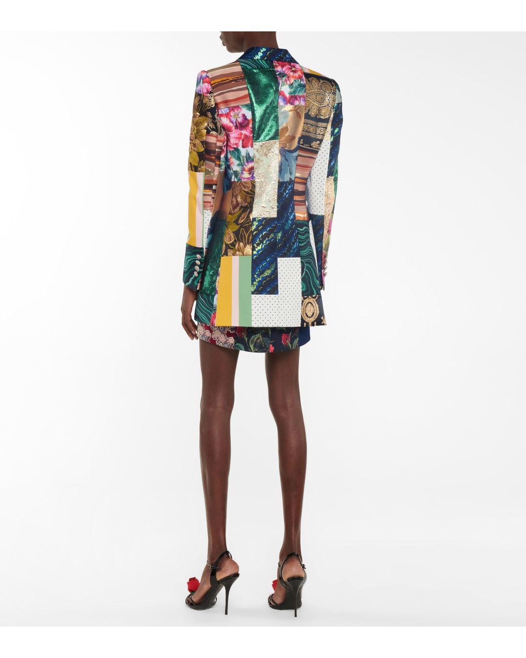 dolce and gabbana patchwork blazer