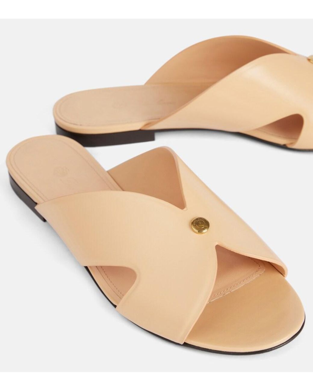 Loro Piana Natural Sandalen Vera Aus Leder