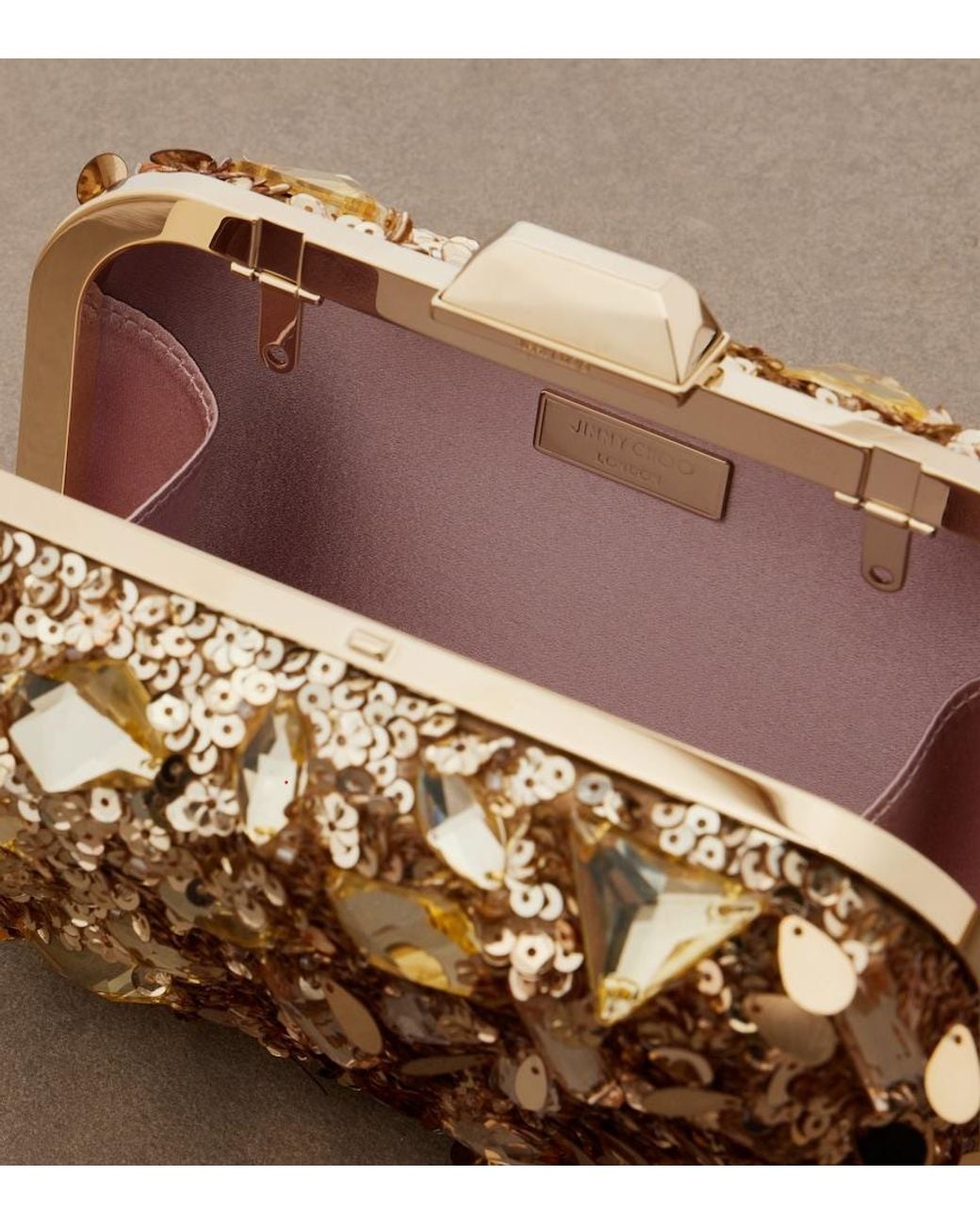 Jimmy Choo Metallic Cloud Embellished Clutch