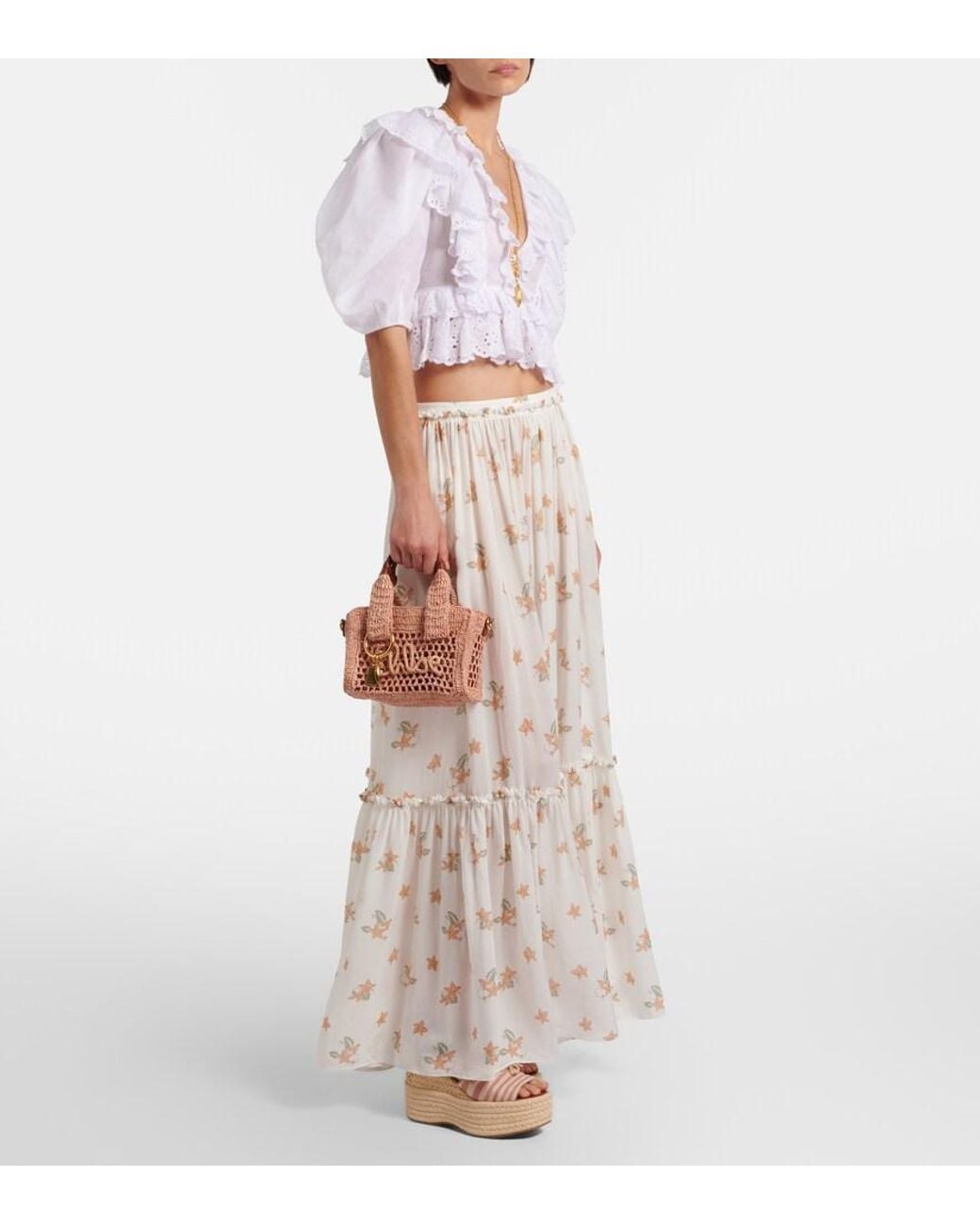 Chloé Brown Summer Banana E/W Mini Top-Handle Bag