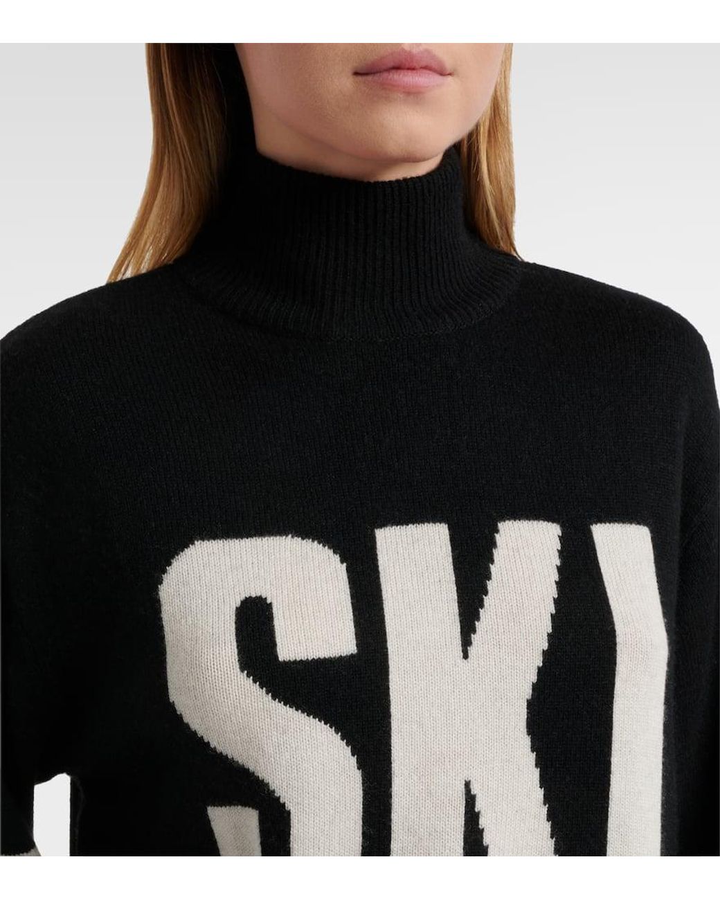 Goldbergh Black Wool-Blend Turtleneck Sweater
