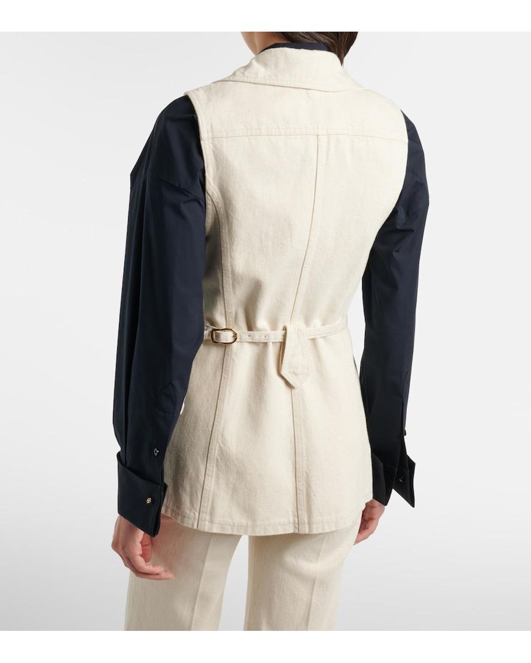 Dorothee Schumacher Natural Summer Of Love Belted Denim Vest