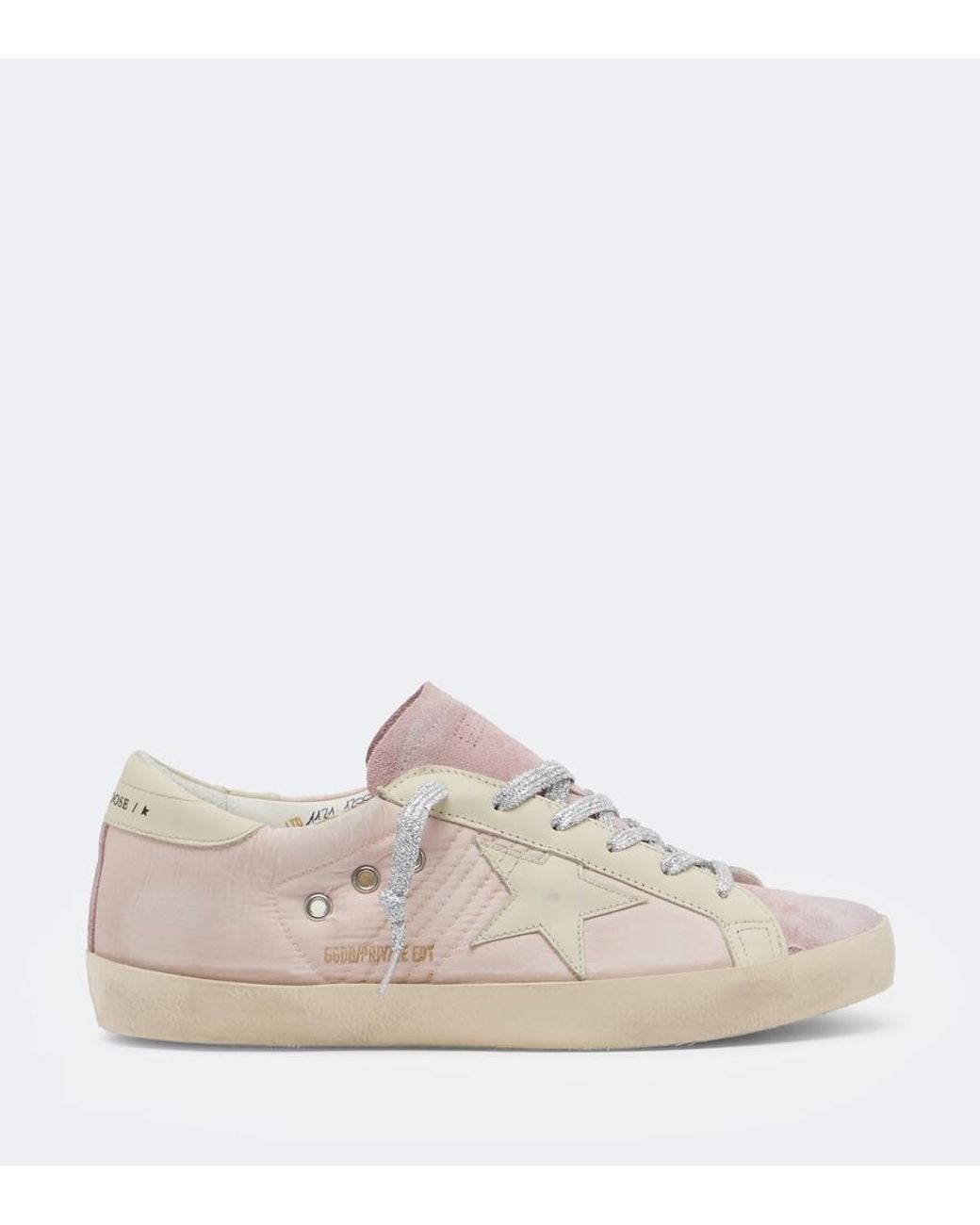Golden Goose Deluxe Brand Pink Super-Star Leather-Trimmed Sneakers