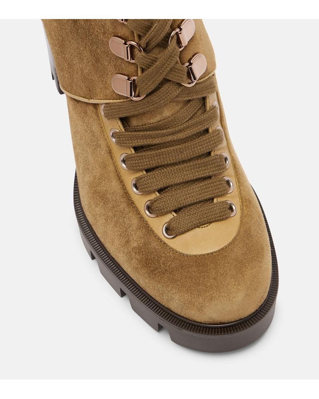 Christian Louboutin Brown New Macademia 100 Suede Ankle Boots