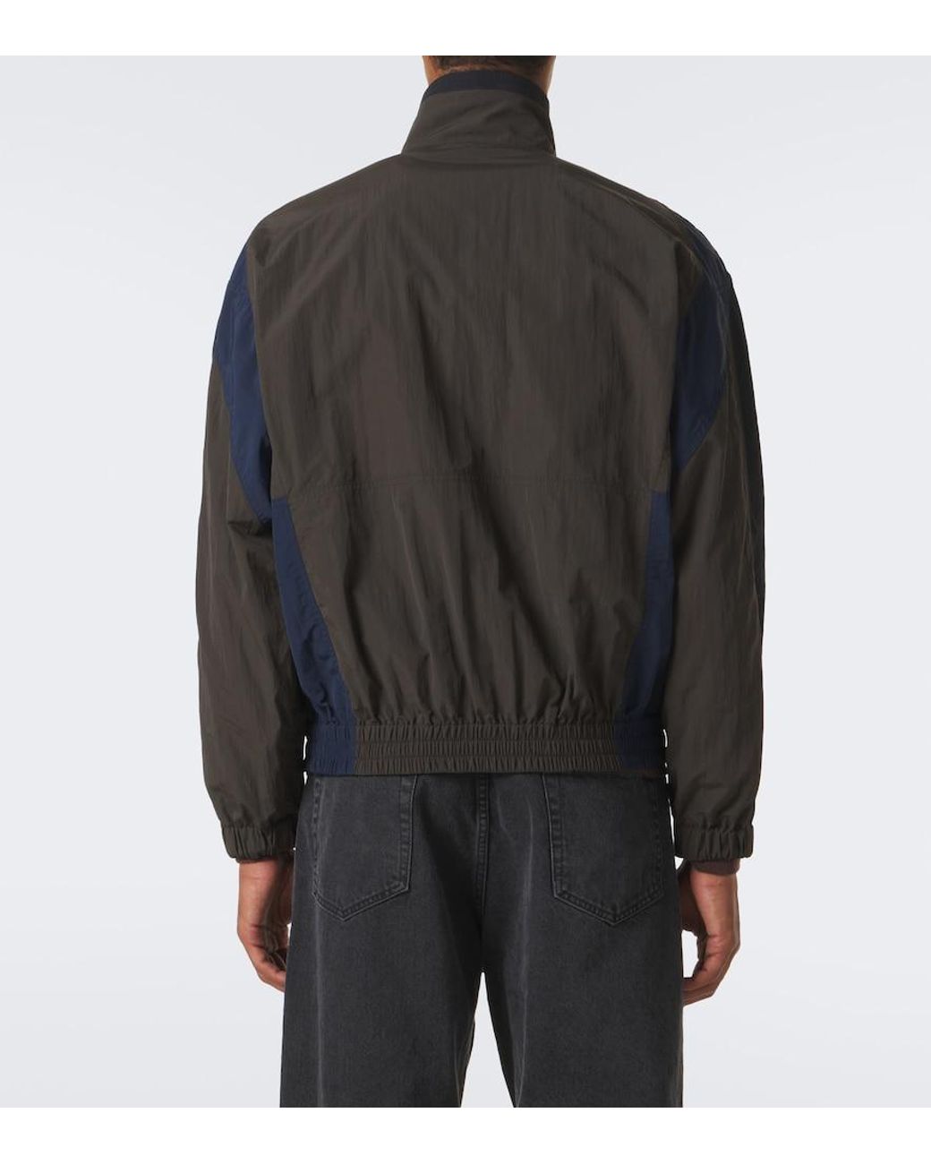Saint Laurent Gray Cassandre Faille Jacket for men