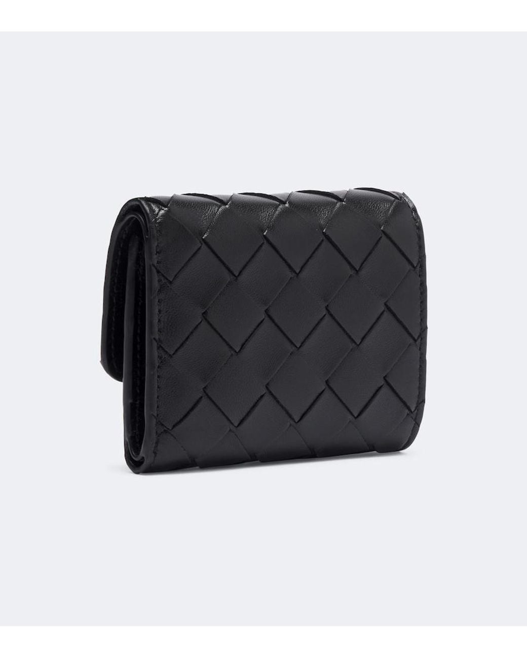 Bottega Veneta Black Andiamo Intrecciato Leather Wallet