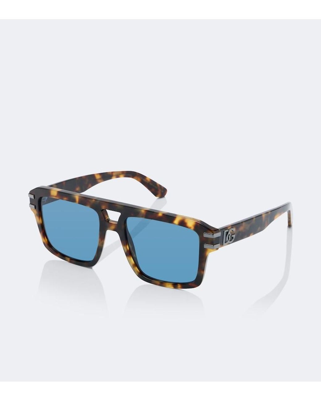 Dolce & Gabbana Blue Dg Griffe Rectangular Sunglasses