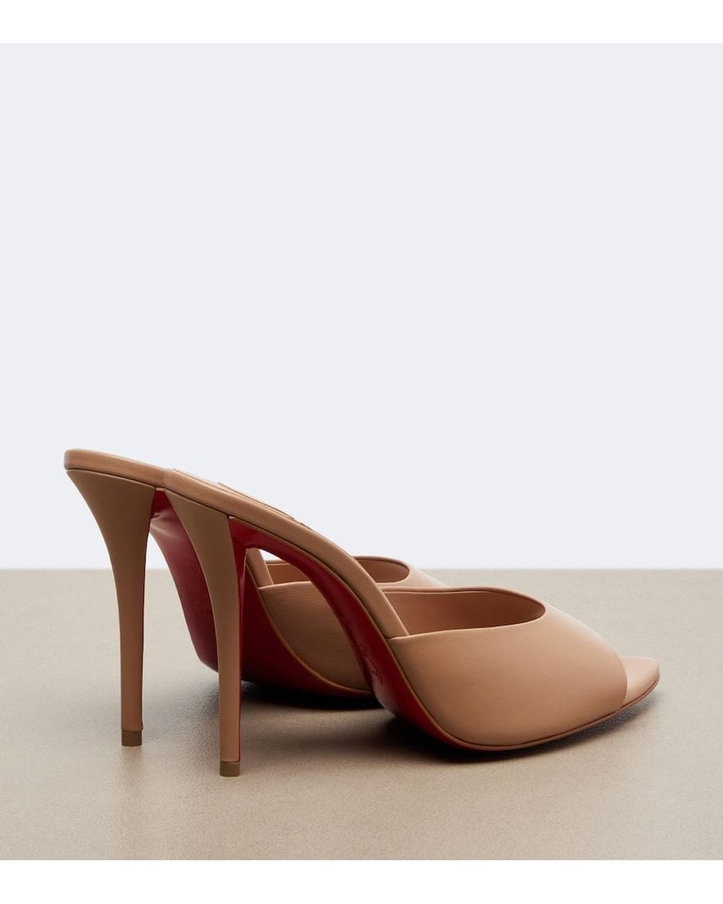 Christian Louboutin Brown Miss Z Leather Mules