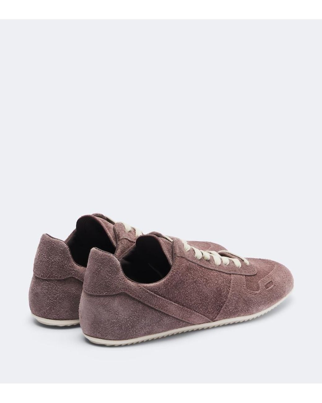 Rick Owens Pink Minimal Suede Sneakers