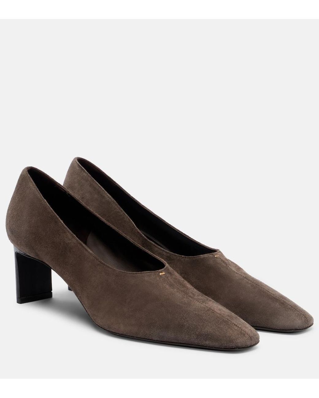 Khaite Brown Cecilia Suede Pumps
