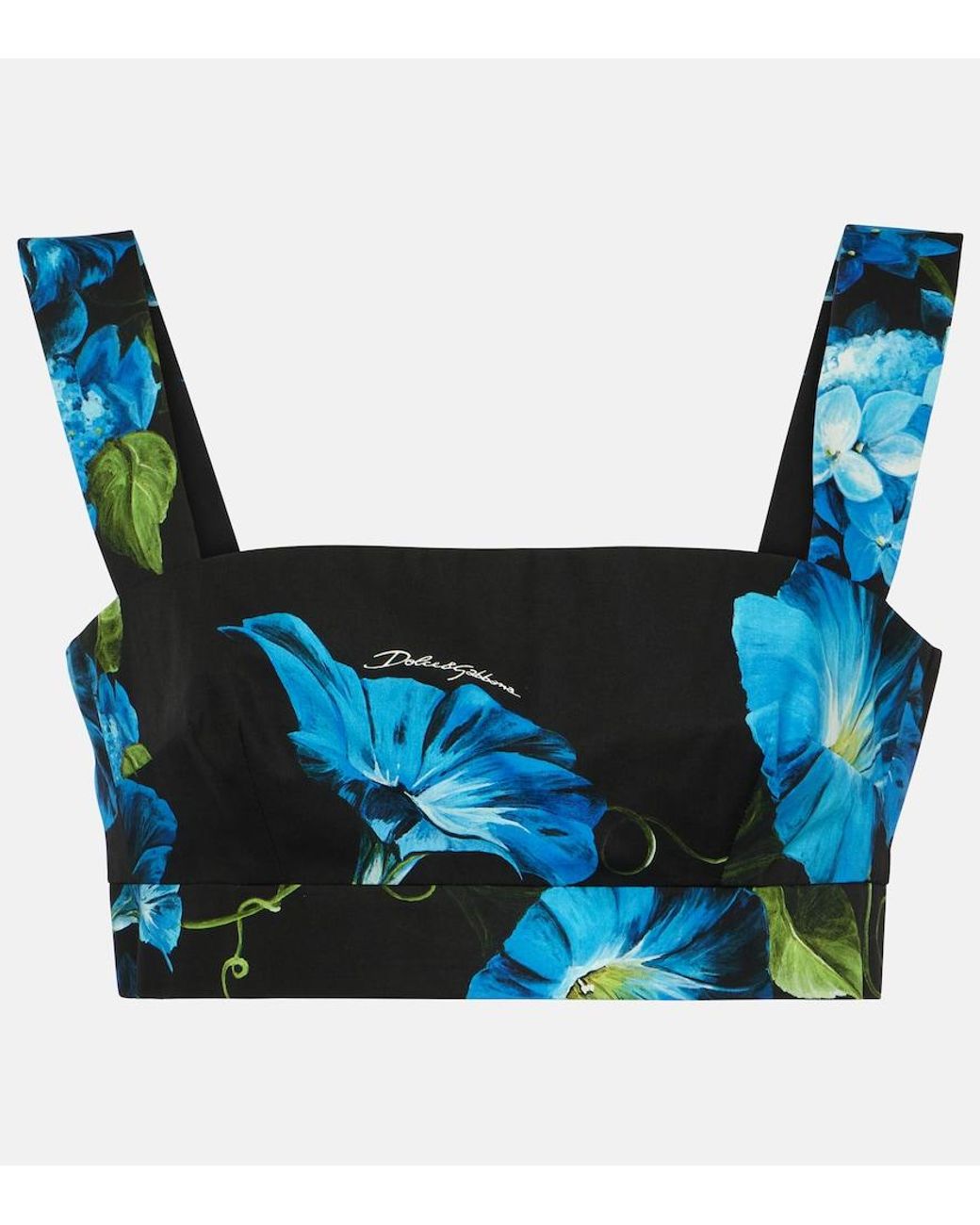 Dolce & Gabbana Blue Cotton Tank Top