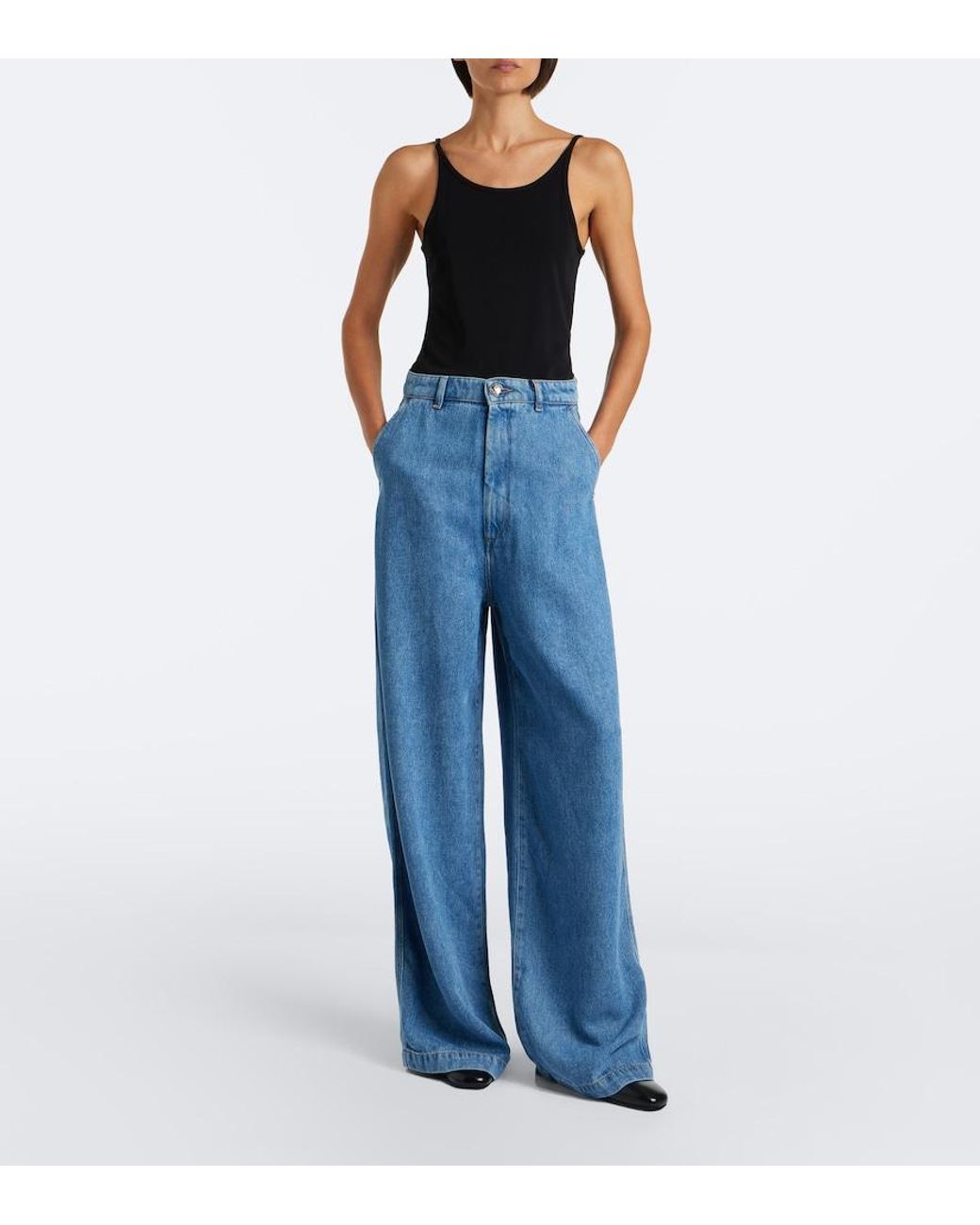 Sportmax Blue Wide-Leg Jeans