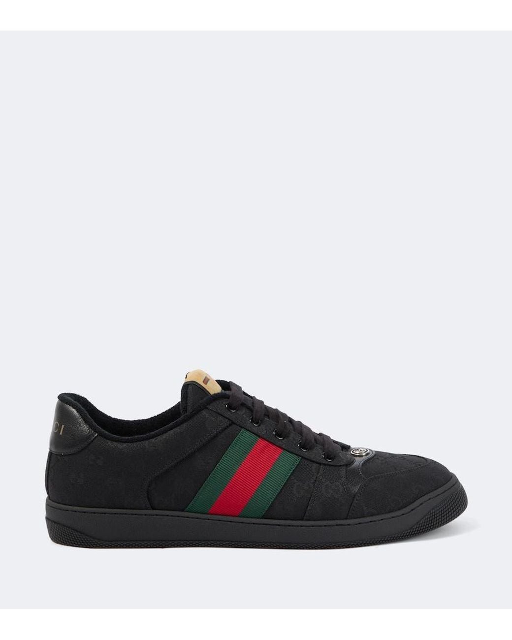 Gucci Black Screener Gg Canvas Sneakers for men
