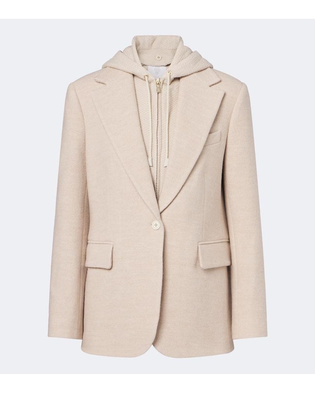 Eleventy Natural Layered Wool Blazer