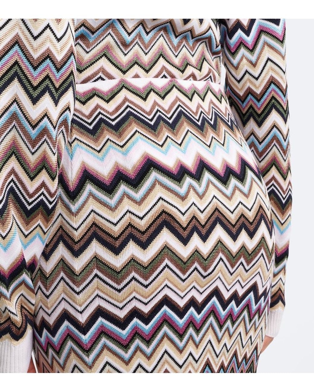 Missoni Multicolor Zigzag Midi Skirt