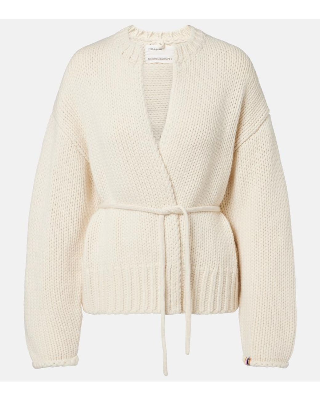 Extreme Cashmere Natural N°384 Ginza Cashmere Wrap Cardigan