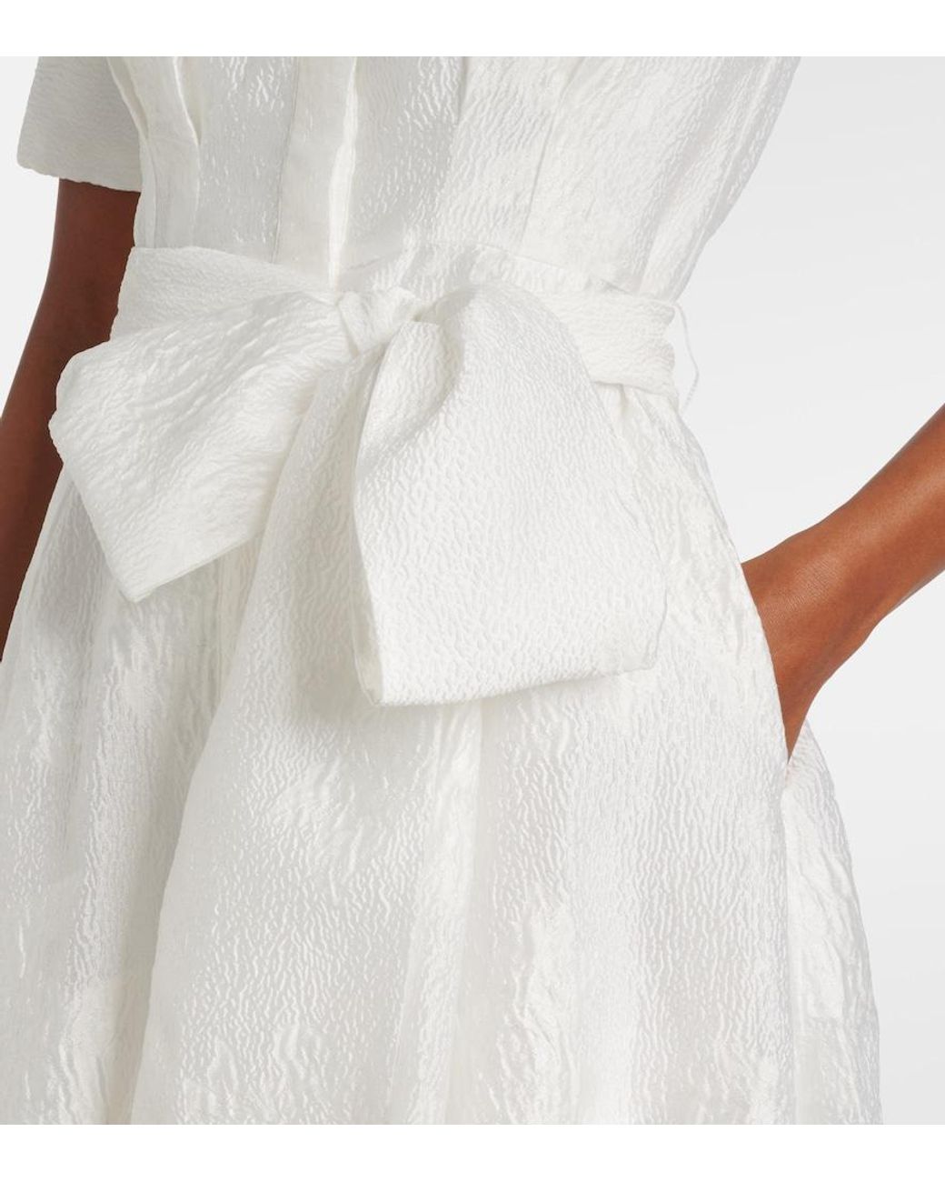 Rebecca Vallance White Bridal Annette Brocade Gown