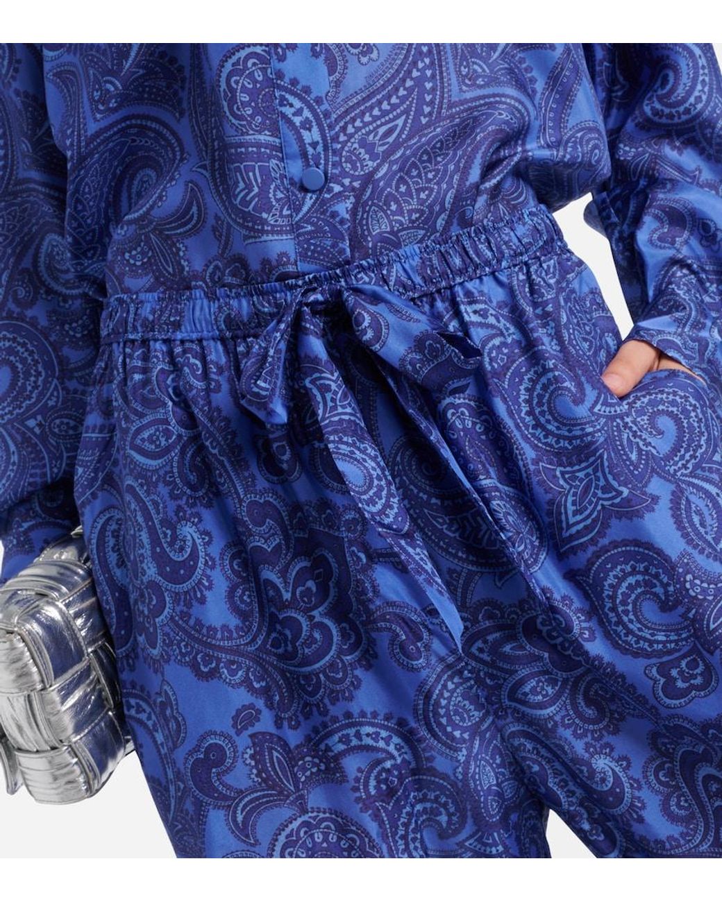 Zimmermann Blue Silk Cargo Pants