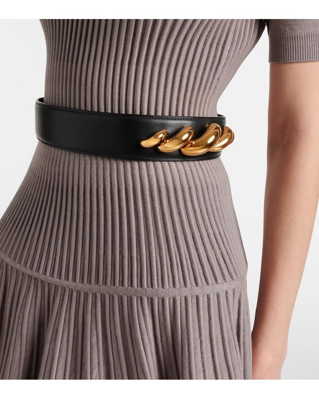 Alaïa Black Torsion Leather Belt
