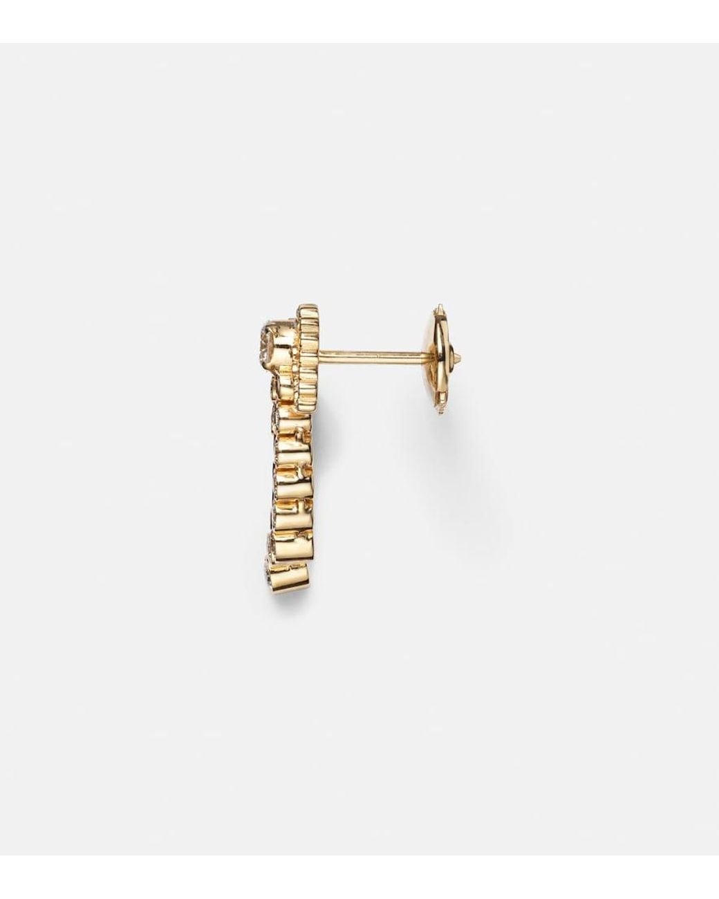 Sophie Bille Brahe Metallic 18K Rosette Diamond Earring