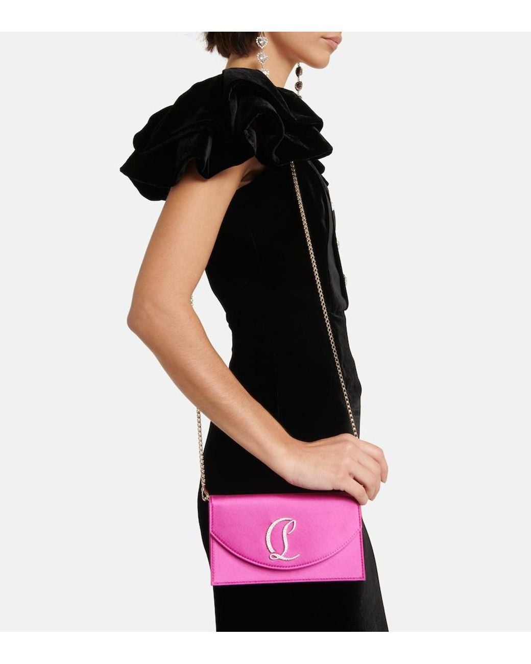 Christian Louboutin Multicolor Loubi54 Satin Clutch