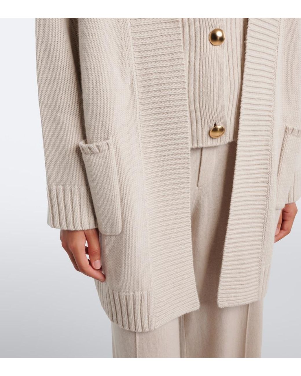 Jardin Des Orangers White Wool And Cashmere Cardigan