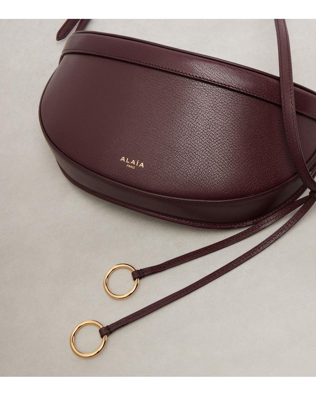 Alaïa Purple Hip Small Leather Shoulder Bag