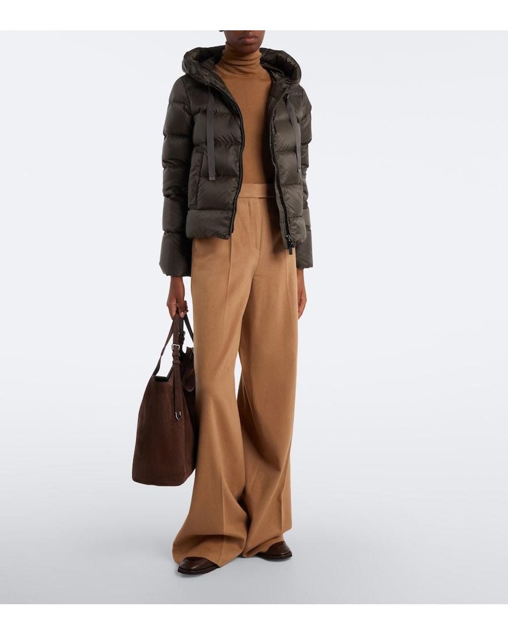 Max Mara Gray The Cube Hooded Puffer Jacket