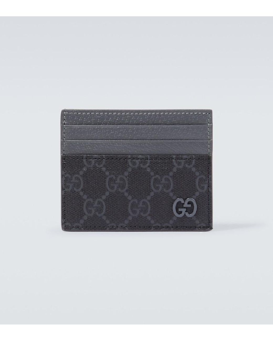 Gucci Blue 'Gg' Card-Holder With Gg Detail for men