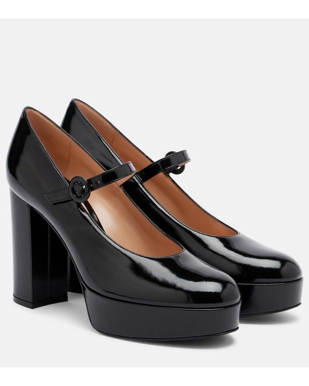 Gianvito Rossi Patent Leather Mary Jane Pumps in Black | Lyst