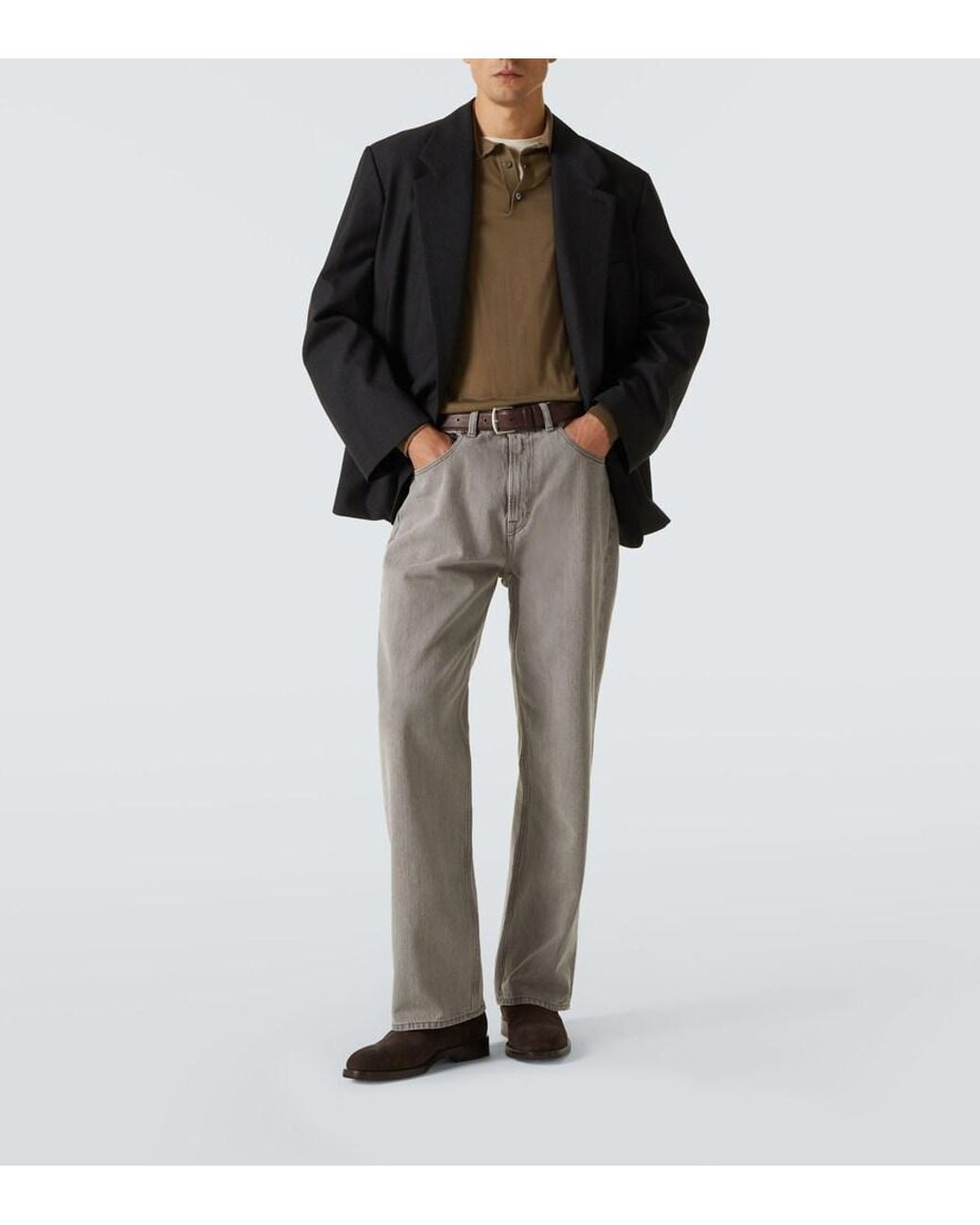 Zegna Green Wool Polo Shirt for men