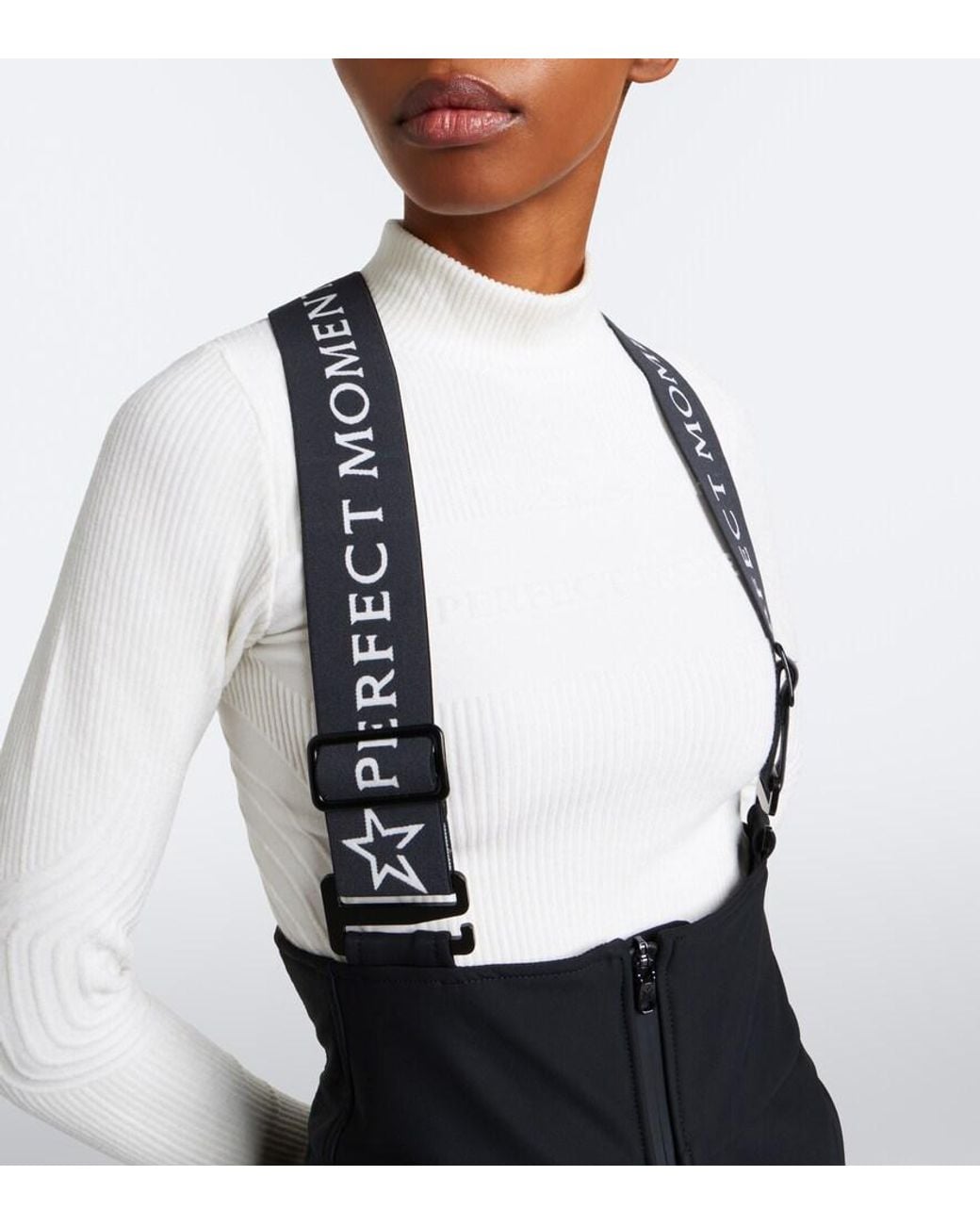 Perfect Moment Black '80S Slalom Bib Ski Salopettes