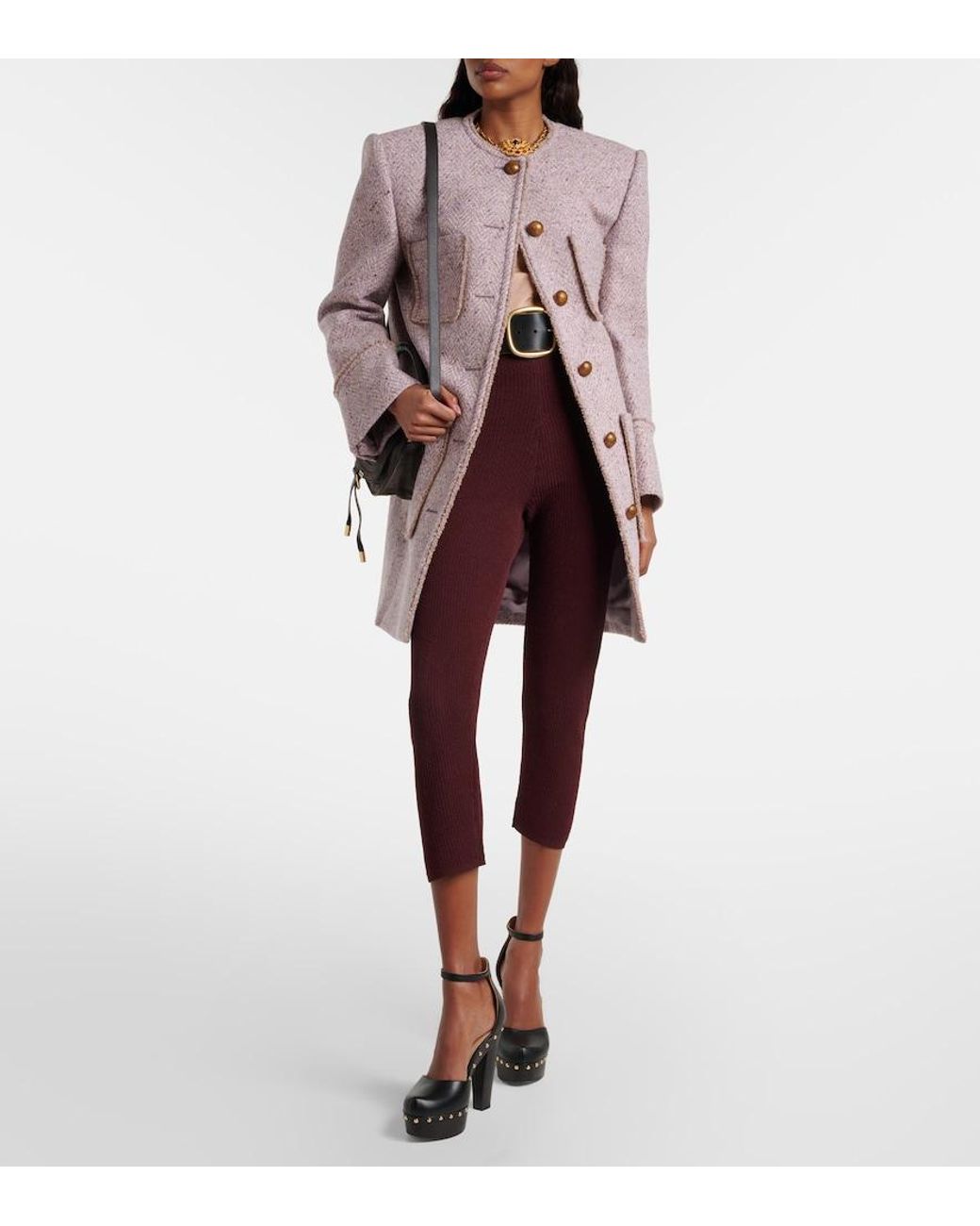 Chloé Red Knitted Capri Pants