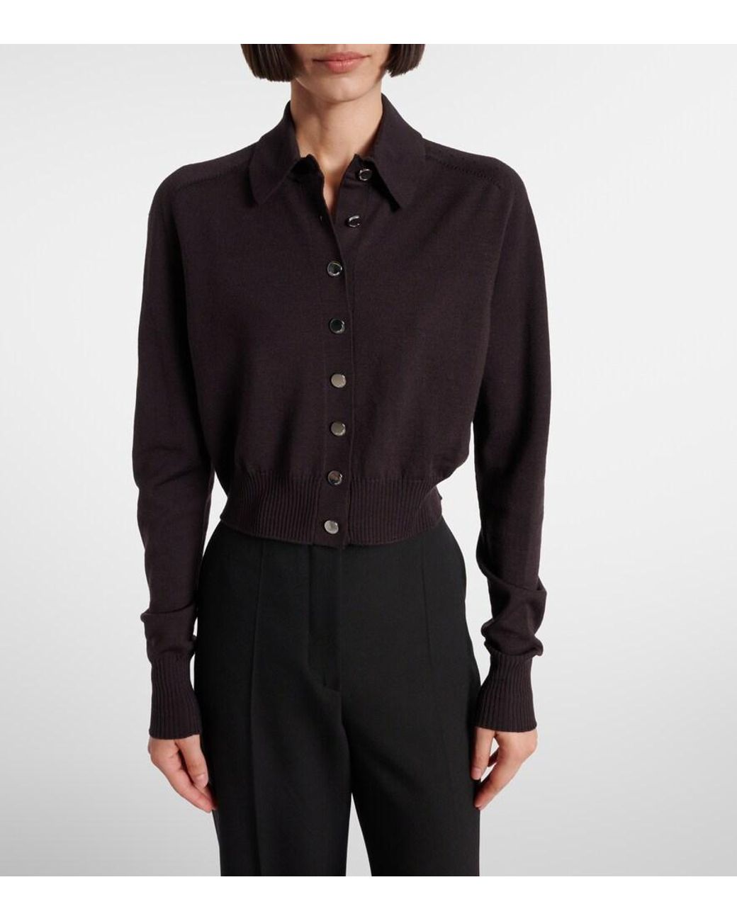 Sportmax Black Perseo Virgin Wool Cardigan