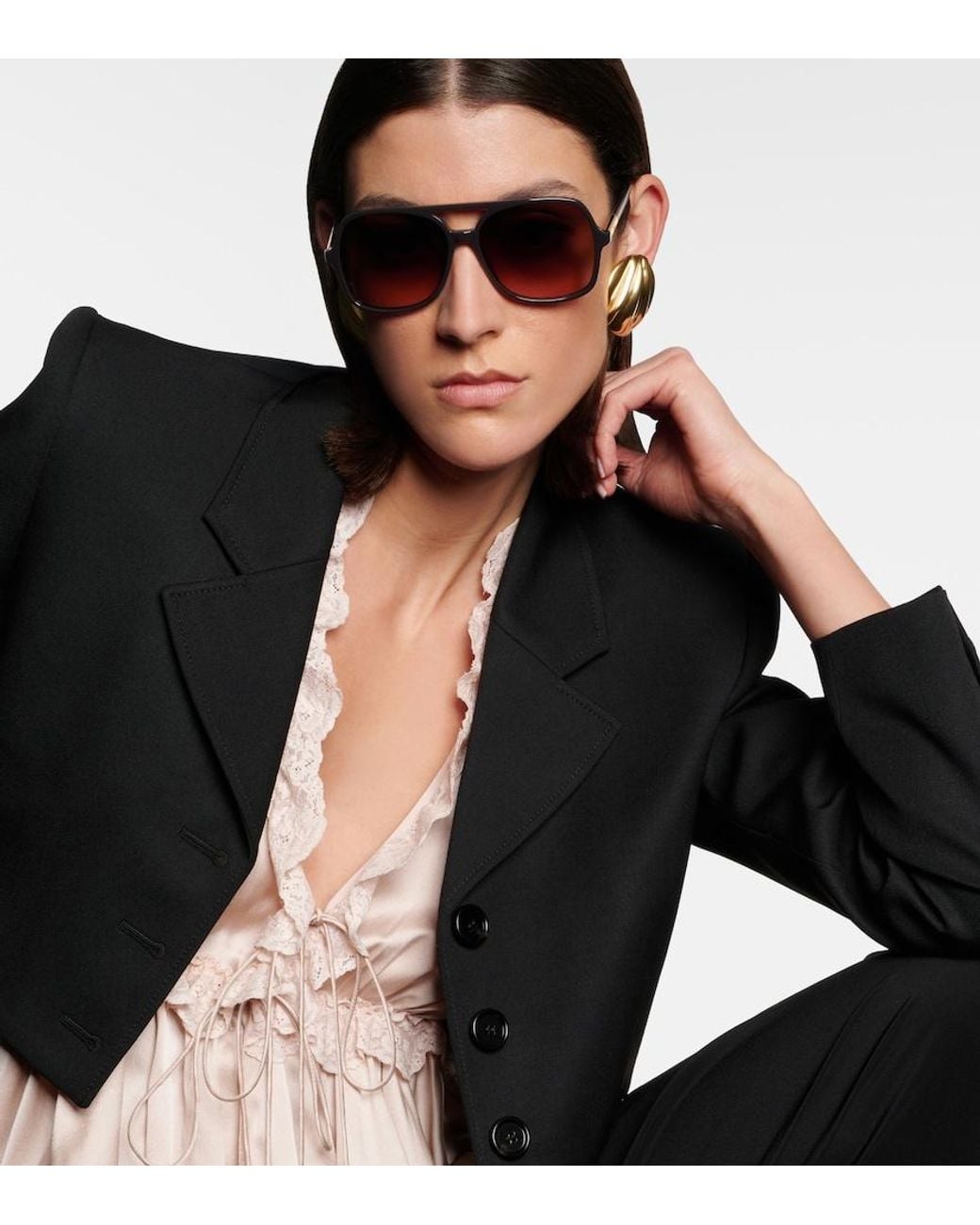 Chloé Brown Judy Aviator Sunglasses
