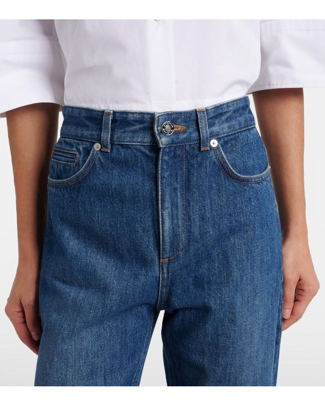 Givenchy Blue Mid-Rise Straight Jeans