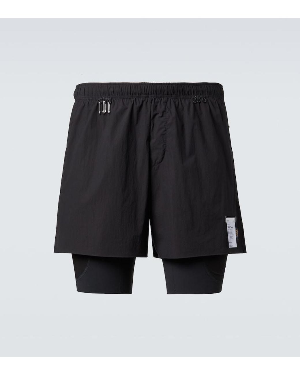 Satisfy Black Rippy Cordura 8' Running Shorts for men