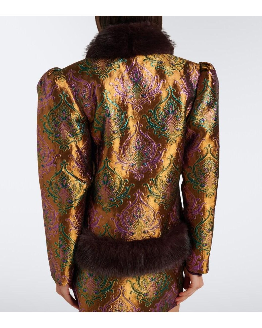 retroféte Black Delphira Brocade Jacket