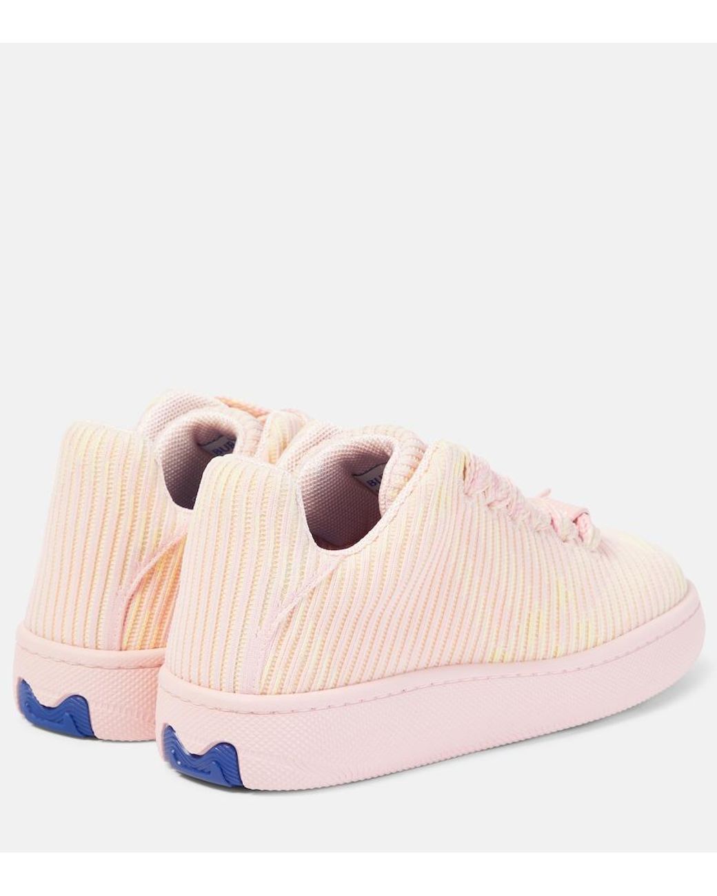 Burberry Pink Knit Mini Sneakers For