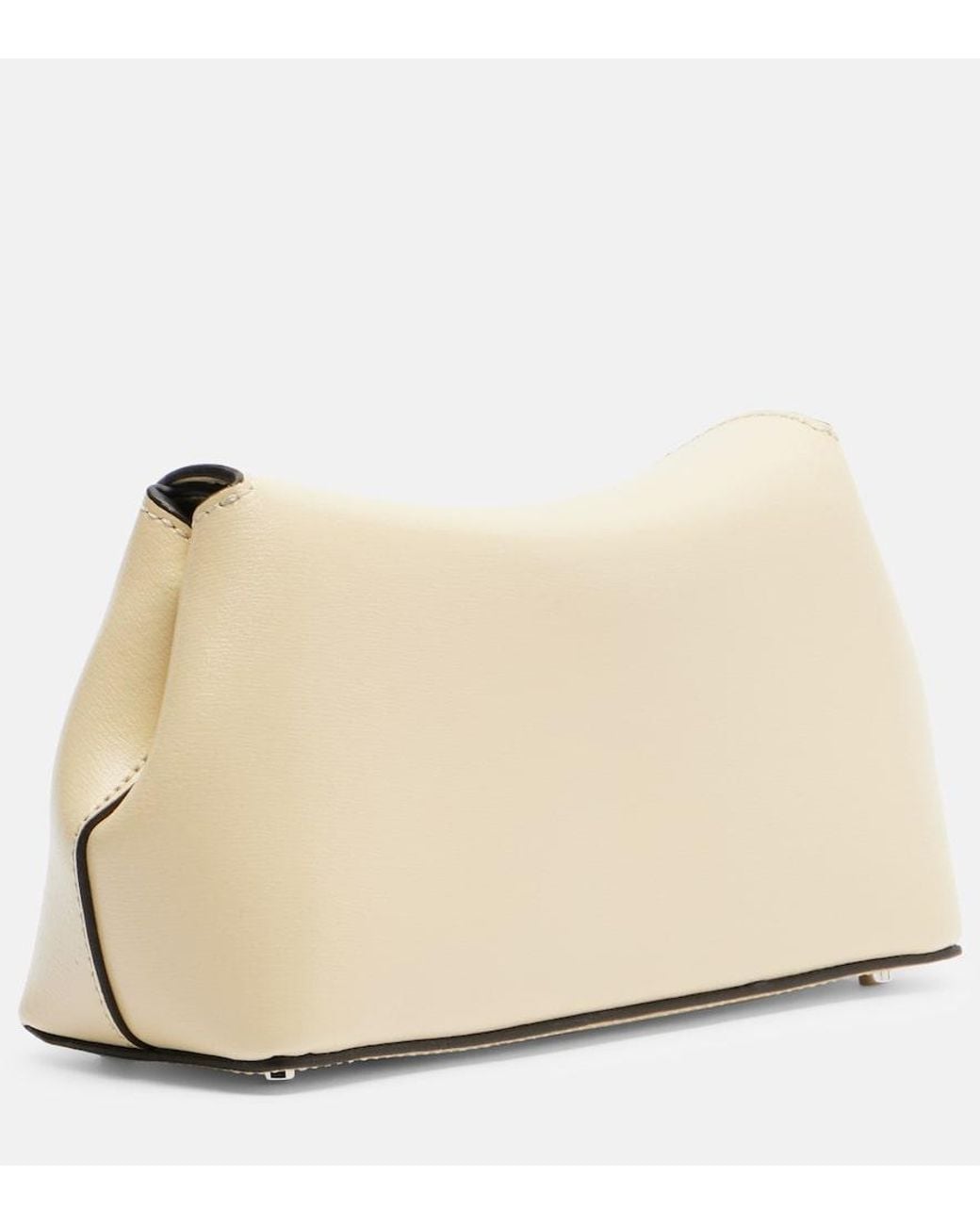 Totême  Natural T-Lock Mini Leather Clutch