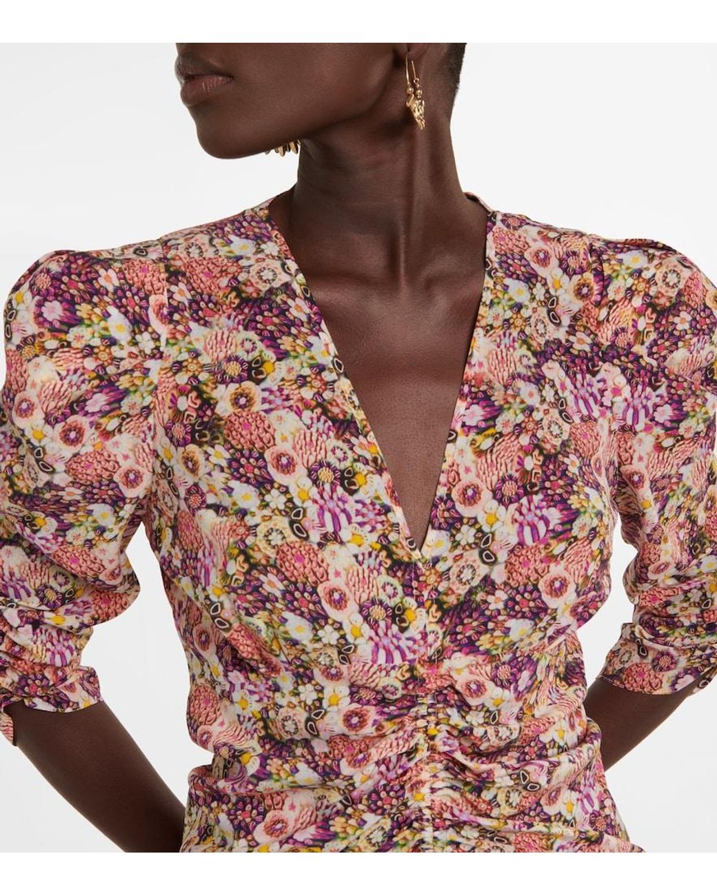 Isabel Marant Multicolor Celina Floral Silk-blend Minidress