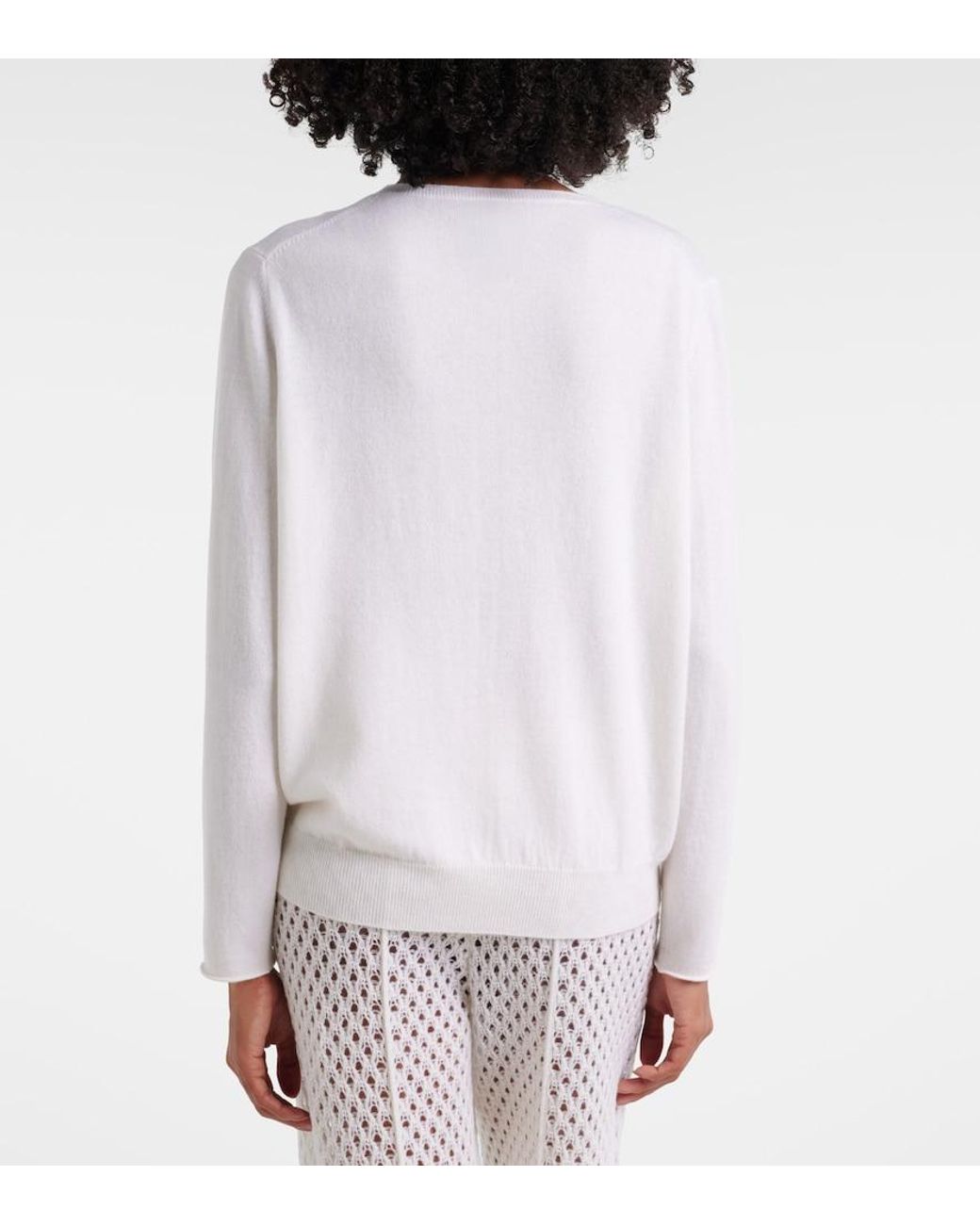 Jardin Des Orangers White Cashmere Sweater