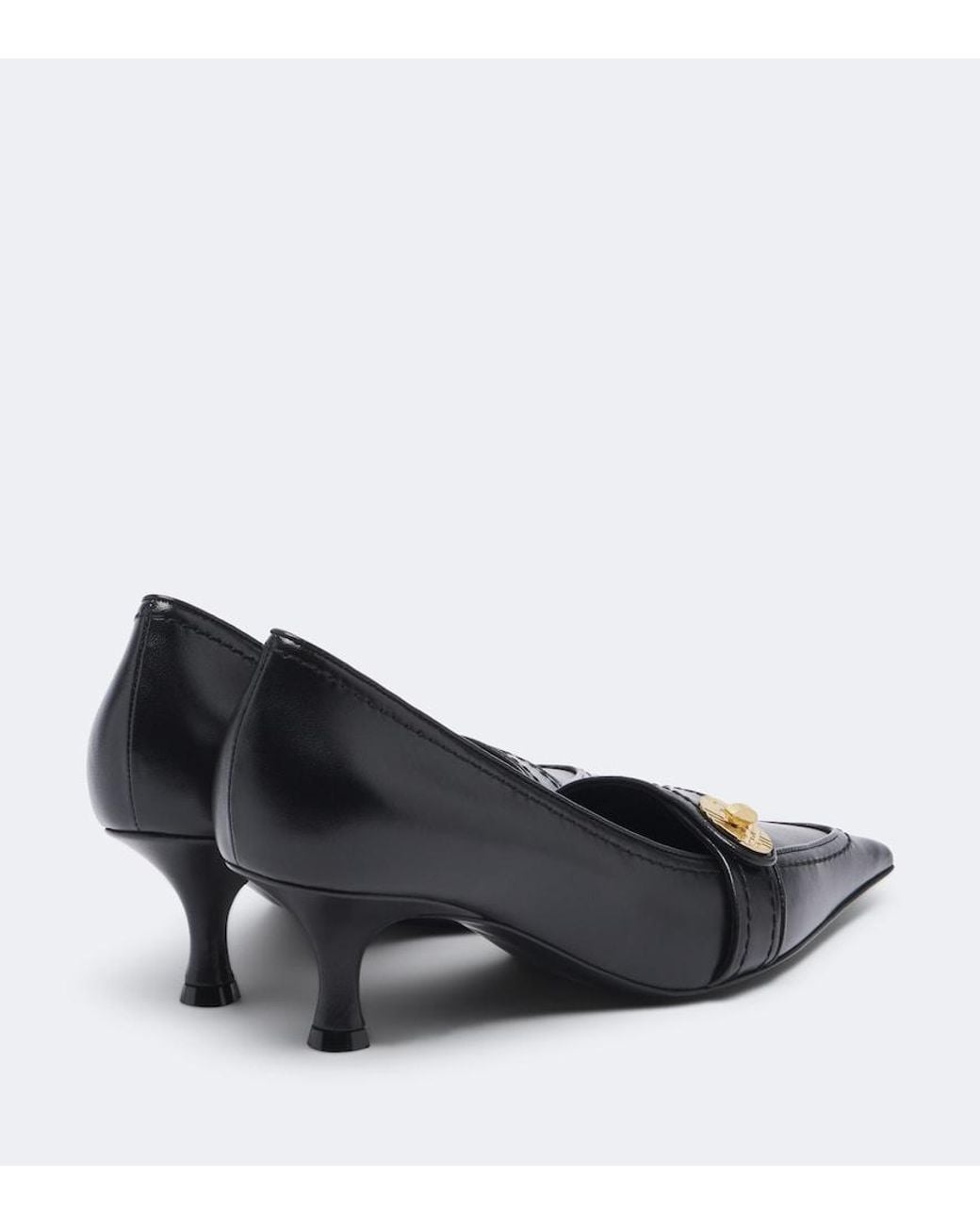 Burberry Blue Cotswolds Leather Pumps