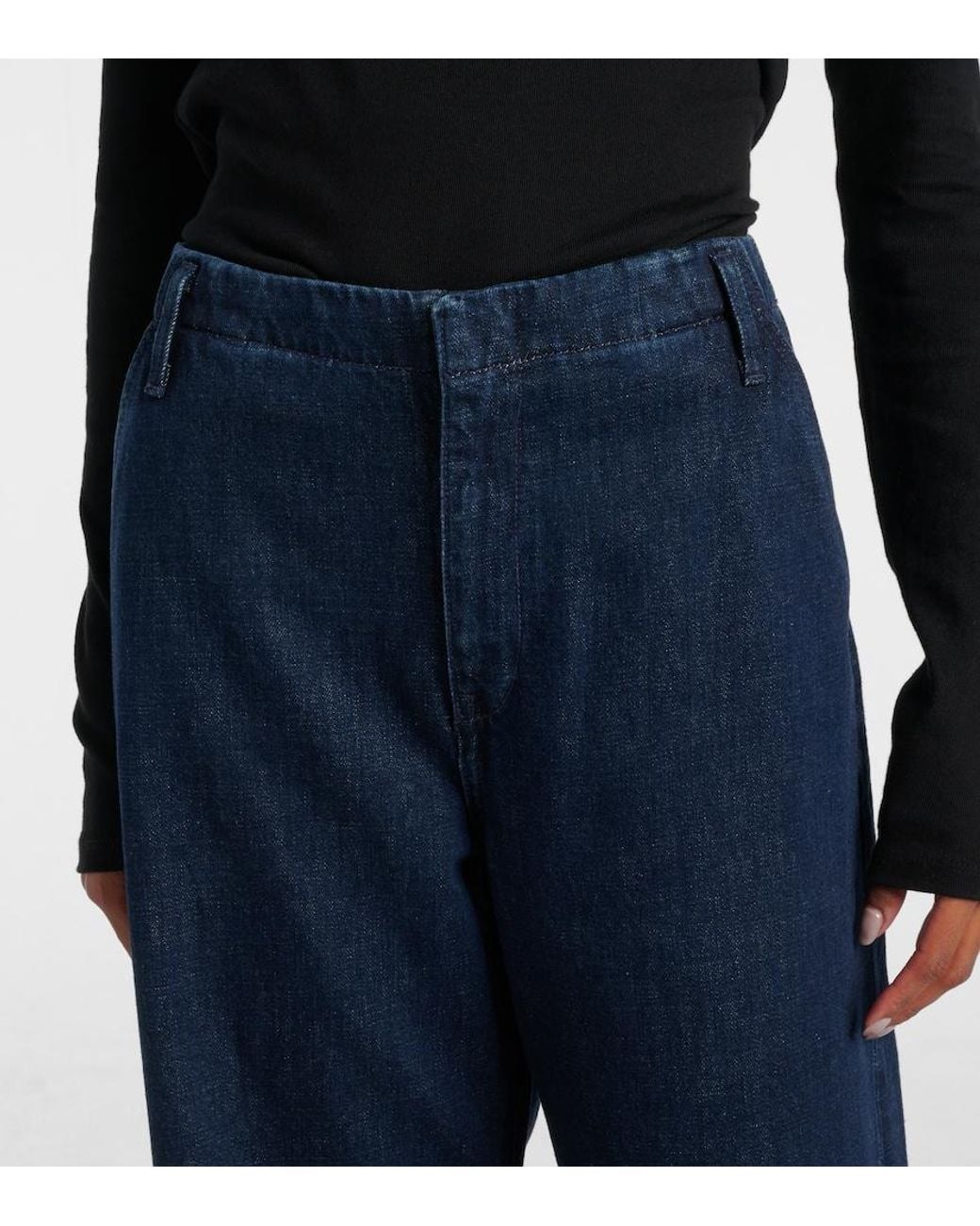 Re/done Blue Triuser High-Rise Wide-Leg Jeans